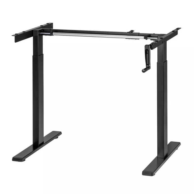Secretária Maclean, ajuste de altura manual, sem tampo, para trabalho sentado e de pé, máx. 60 kg, altura máx. 120 cm, MC-790NB