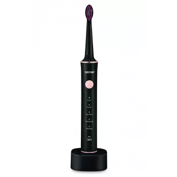 Escova de dentes elétrica ZELMER ZTB2010K preta, recarregável, design compacto