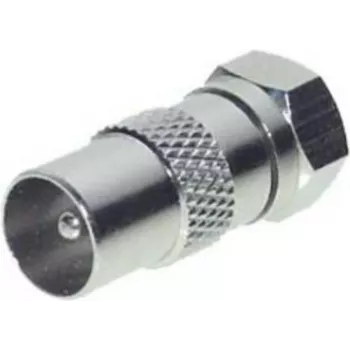 Adaptador ShiverPeaks 85323 ficha IEC para conector fêmea F para ligações de TV/coaxial