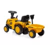 Veículo CAT trator com atrelado amarelo para montar