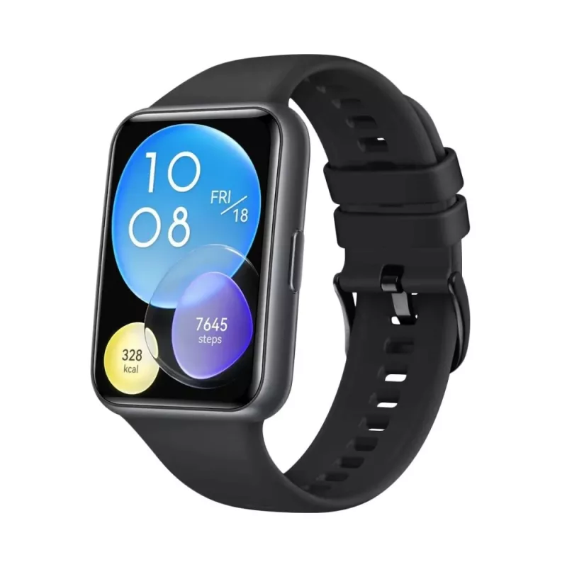Pulseira de silicone FIXED para Huawei Watch Fit 2 – preto, pulseira de substituição macia e flexível
