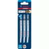 Bosch 2 608 900 550 Lâmina de serra de recortar/serra de marquetería/serra de sabre lâmina de serra de recortar aço alto carbono (HCS) 3 peças