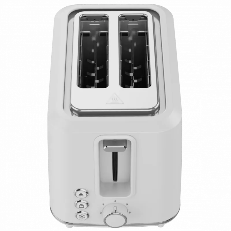Torradeira elétrica, branca, 220-240V, 50-60Hz, 920-1080W, 2 ranhuras, 3 modos, 7 níveis de tostagem