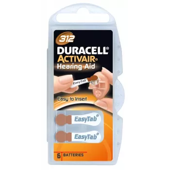 Duracell A312/DA312/ZL312 | Pilhas de zinco-ar | 6 unid.