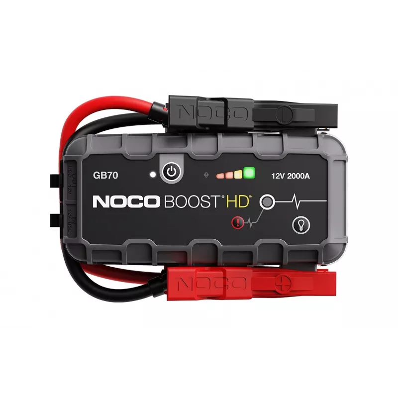 Arrancador auxiliar NOCO GB70 Boost 12V 2000A com bateria integrada de 12V/USB