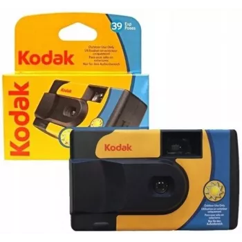 Máquina fotográfica Kodak DAYLIGHT, máquina fotográfica descartável com filme a cores para 39 fotografias. Sem flash incorporado.