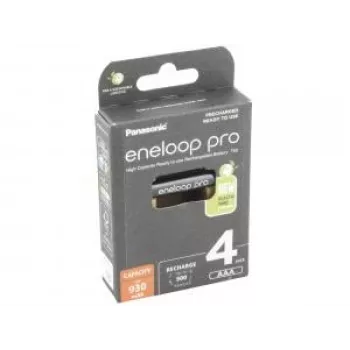 Pilhas Panasonic eneloop pro AAA para uso geral (recarregáveis) 900mAh 4