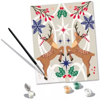 Conjunto de pintura Ravensburger CreArt – Veado de Natal (conjunto de pintura criativo)