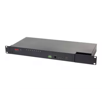 Switch KVM APC KVM0108A, 8 portas PS/2 VGA, rack 1U, 1600x1200, preto