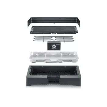 Grelhador de mesa elétrico Severin PG8567 Barbecue & Grill preto 2200 W (PG8567)