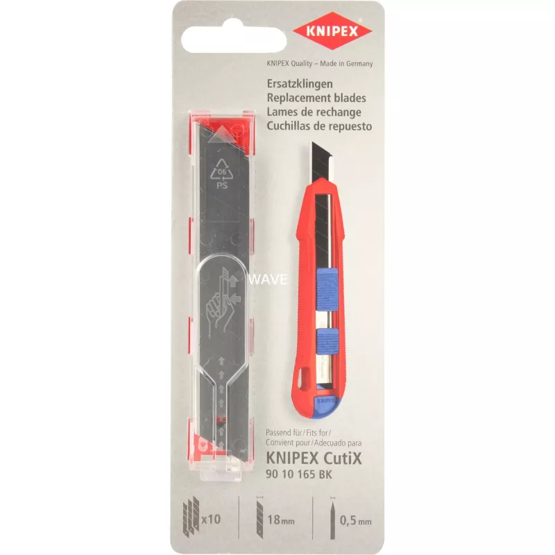 Knipex CutiX lâminas sobresselentes 90 10 165 E02, 10 un.