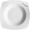 Lamart LT9002 Dine conjunto de pratos de porcelana, 6 un. (2 rasos, 2 fundos, 2 de sobremesa), 24,5/19,2/17,3 cm, branco