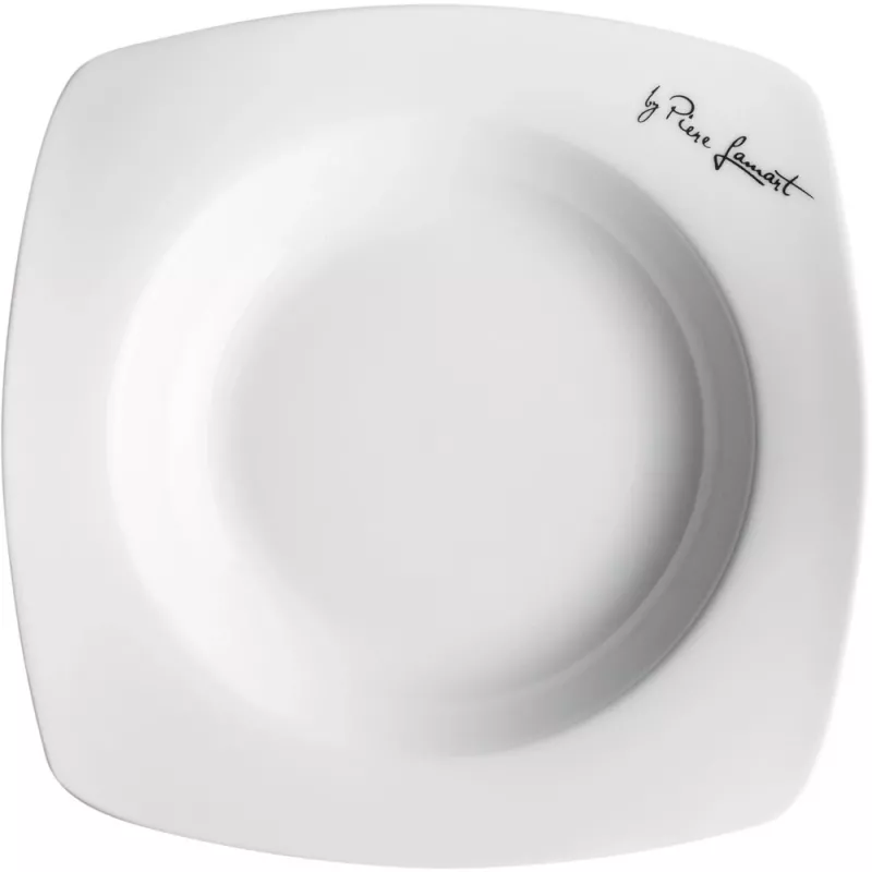 Lamart LT9002 Dine conjunto de pratos de porcelana, 6 un. (2 rasos, 2 fundos, 2 de sobremesa), 24,5/19,2/17,3 cm, branco