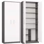 ESTANTE FECHADA OLIV 2D, ANTRACITE/Branco CONJUNTO