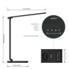 Candeeiro de secretária LED Aukey LT-T10 12W 3000–6500K — temperatura de cor ajustável, preto