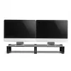 Suporte para monitor MACLEAN MC-936 braço duplo, carga máxima 20 kg, base em vidro temperado