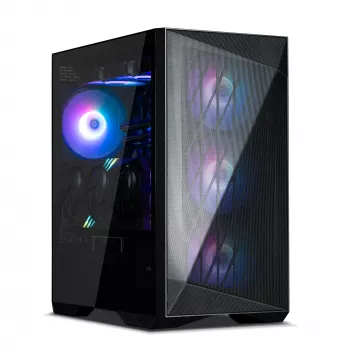 Zalman Z9 Iceberg MS preto caixa de PC ATX Mid Tower com 4 ventoinhas ARGB de 140 mm - Midi/Mini Tower - ATX