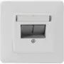 Tomada de rede Rutenbeck UM-Cat.6A iso 10G-MD 2 Up rw 2 RJ45 branco puro