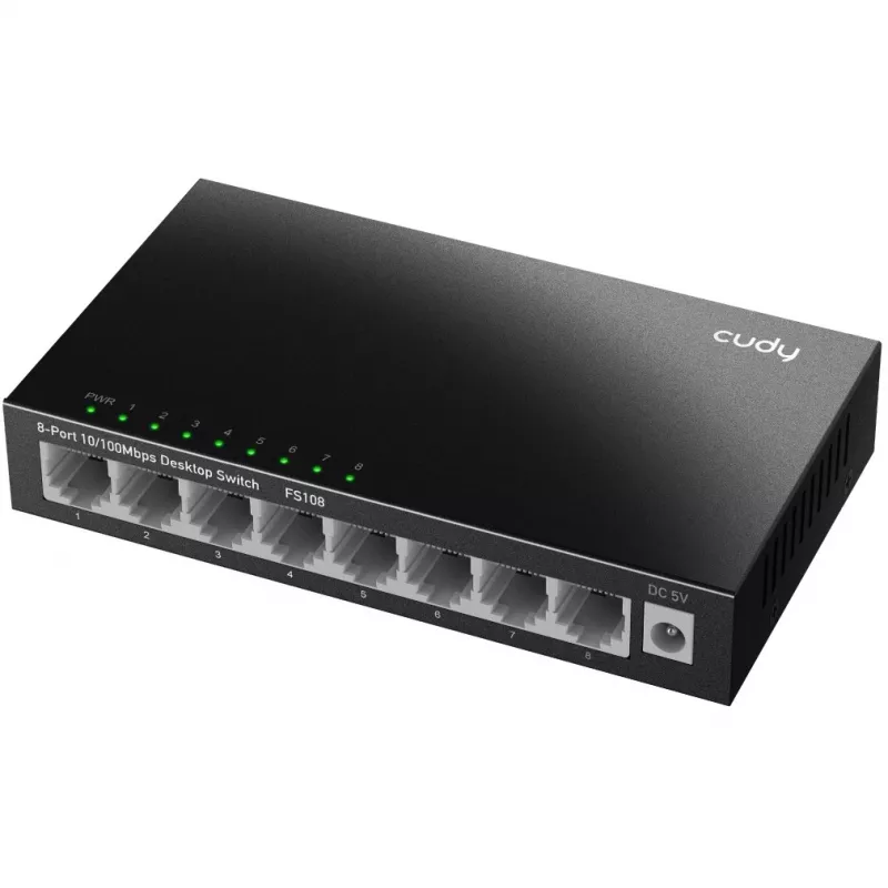 Switch não gerido Cudy FS108 8 portas Fast Ethernet 10/100 preto