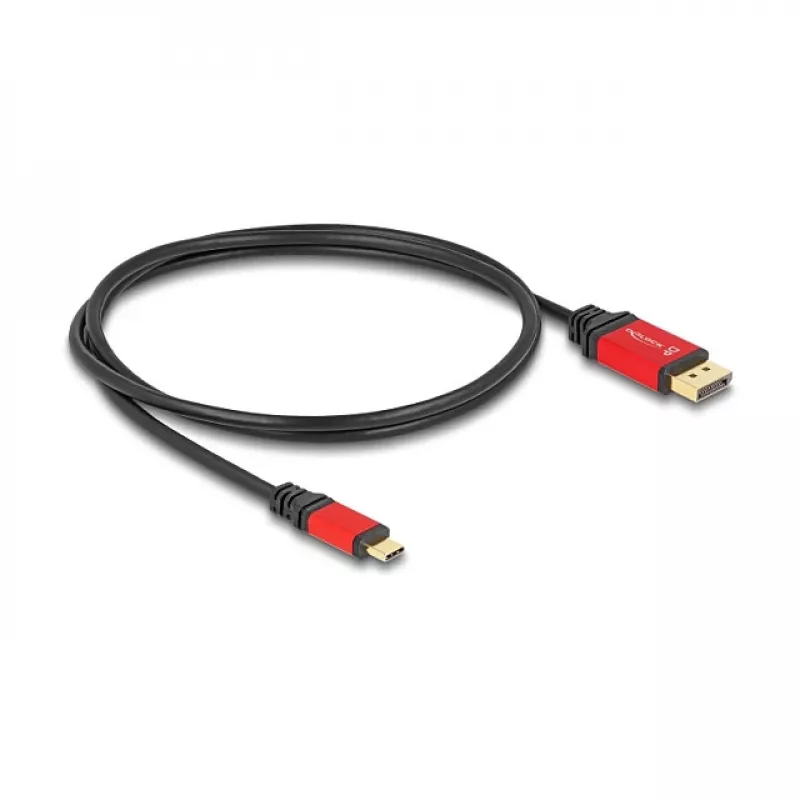 DeLOCK Cabo USB-C para DisplayPort 8K 30Hz HDR 1m Vermelho