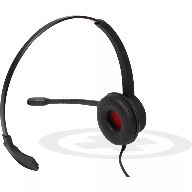 Headset USB mono Plusonic 10.1P — headset USB de uma orelha compatível com Teams e Skype