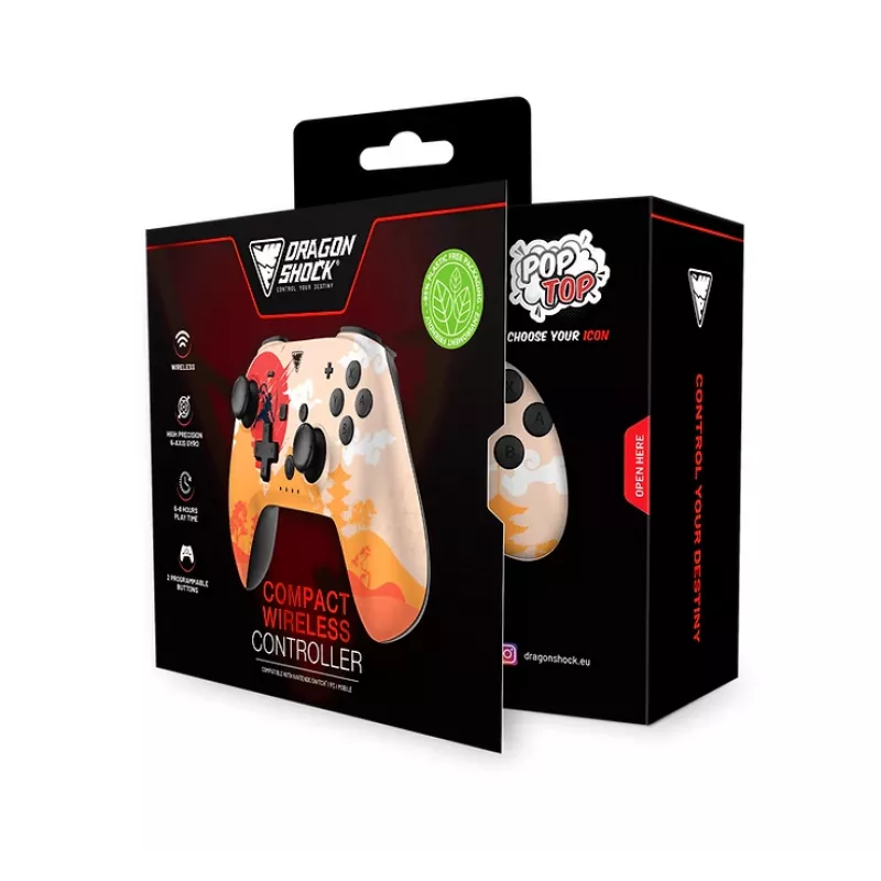 Dragonshock PopTop Compact - comando - Nintendo Switch - botão Voltar - D-Pad - botão Home - botão Reset - sem fios - Bluetooth - USB Type-C (D