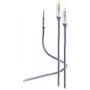 shiverpeaks FLEXLINE cabo de áudio, 2 x fichas RCA - ficha jack 3,5 mm, 1,50 m, altamente flexível, banhado a ouro - 1 unid. (FL31-32151)