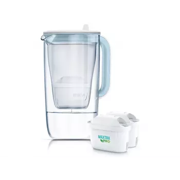 Jarra de filtragem de água BRITA Glass Kanne ONE com 2 x cartuchos MAXTRA+ PRO (modelo 126032)