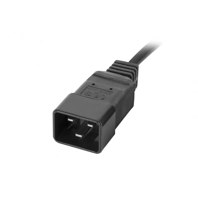 Lanberg PDU-08I-0200-C20-BK Unidade de distribuição de energia (PDU) 1U Preto 8 saídas AC (PDU-08I-0200-C20-BK)