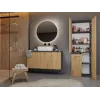 Armário de casa de banho Topeshop NEL 1K DD ANT/ART KP grafite, carvalho