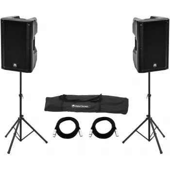Conjunto de altifalantes ativos Omnitronic XKB-215A — 2×15 polegadas, 2000W de pico
