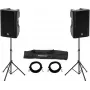 Conjunto de altifalantes ativos Omnitronic XKB-215A — 2×15 polegadas, 2000W de pico