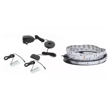 Perfil de luz LED cama meble QIU 160, sobrepor, luz azul, corrente alternada, 1 unid.
