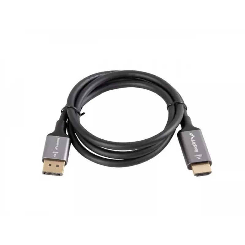 Cabo DisplayPort(M)-HDMI(M) 1 m 4K preto e prateado