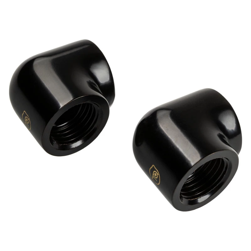Adaptador 90° G1/4 polegadas rosca fêmea para G1/4 polegadas rosca fêmea, BitsPower Touchaqua TA-90DIA-GB