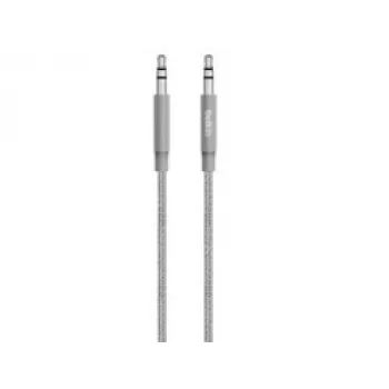Linksys Belkin MIXIT Cabo Auxiliar - Cabo de áudio - Ficha mini jack estéreo 3,5 mm (M) - Ficha mini jack estéreo 3,5 mm (M) - 1,22 m - Cinzento (AV10164BT04-GRY)