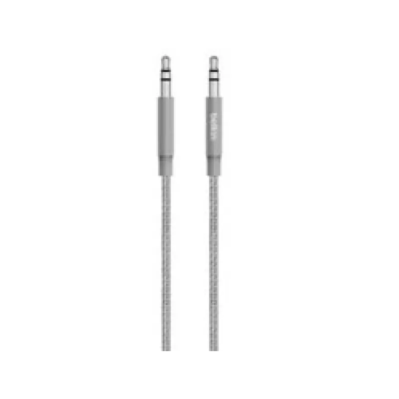 Linksys Belkin MIXIT Cabo Auxiliar - Cabo de áudio - Ficha mini jack estéreo 3,5 mm (M) - Ficha mini jack estéreo 3,5 mm (M) - 1,22 m - Cinzento (AV10164BT04-GRY)