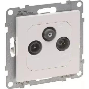 Legrand SEANO 765167 tomada de antena simples TV/R/SAT, branco ultra
