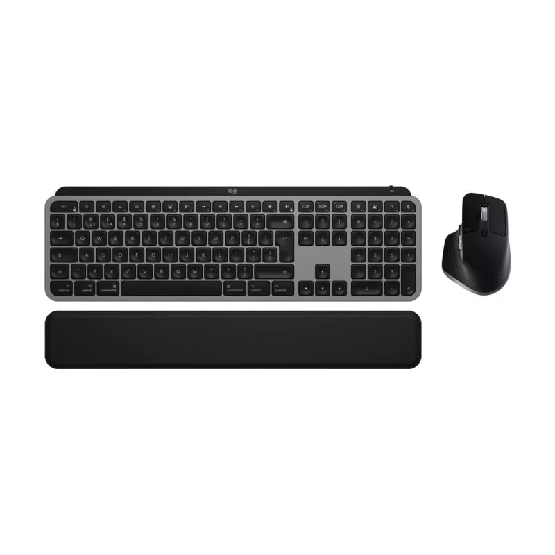 Logitech MX Keys S Combo para Mac, sem fios, conjunto de teclado e rato layout DE, teclas e funções otimizadas para macOS