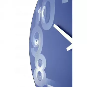NeXtime Relógio 3077bl 3D, Ø39,5 cm, parede, azul/branco