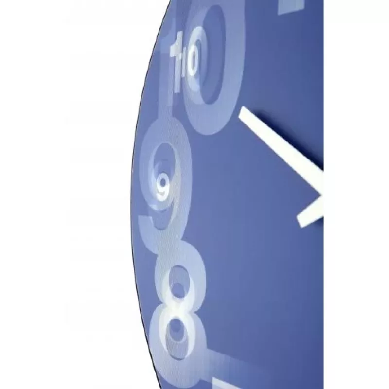 NeXtime Relógio 3077bl 3D, Ø39,5 cm, parede, azul/branco