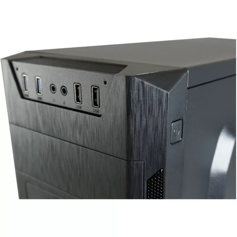 LC Power Classic 7040B - MDT - ATX - sem fonte de alimentação - preto, alumínio escovado / preto - USB/áudio