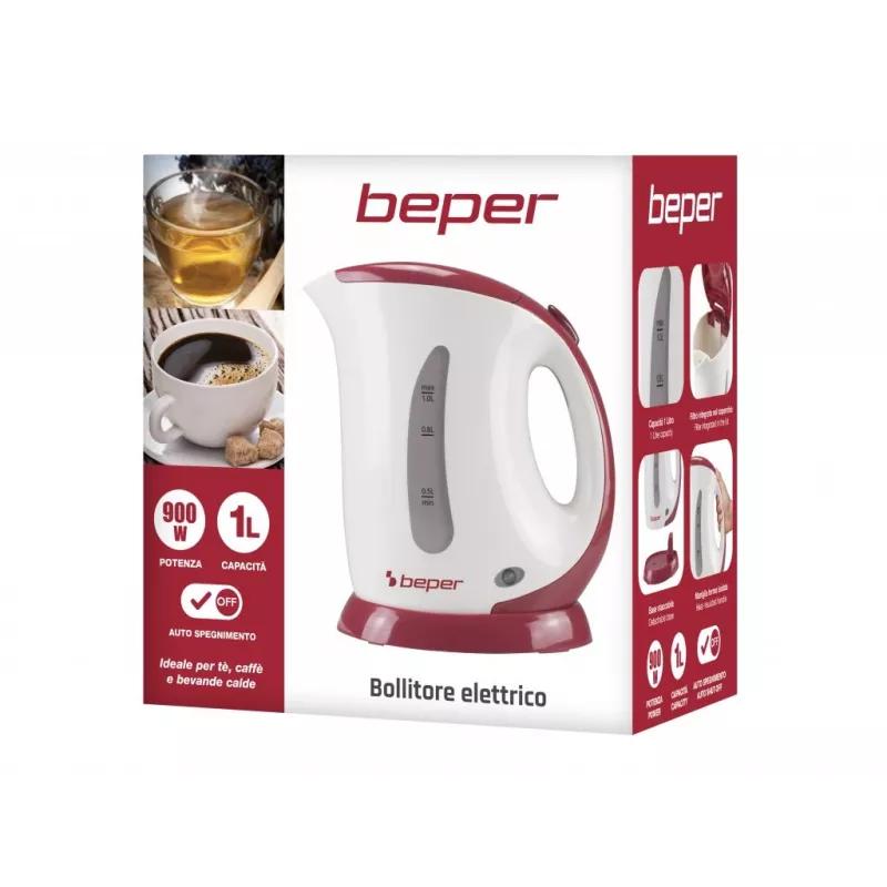 Chaleira elétrica Beper BB.050 1L 2200W branco