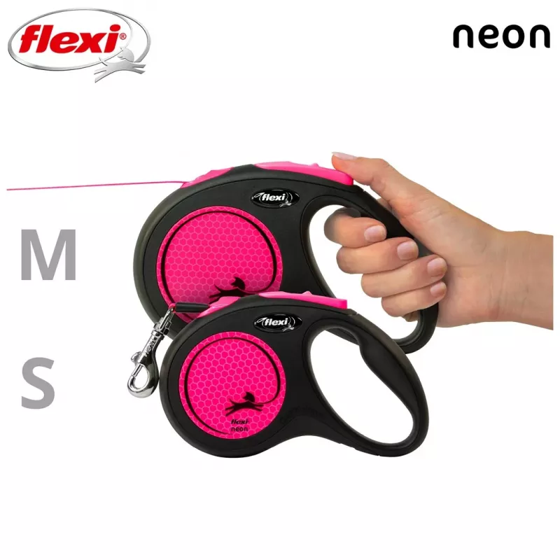 Flexi New Neon S 5 m Trela retrátil para cães