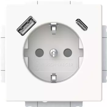 Tomada SCHUKO Busch-Jaeger USB-A+C 20 EUCB2USBAC-884 (2CKA002011A6310)