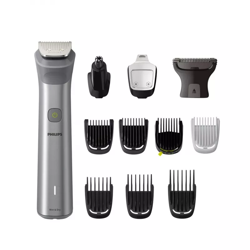 Aparador multiusos Philips MG5940/15 Série 5000, aço inoxidável, 0,5 mm, 1,6 cm, 1 mm, barba, orelhas, nariz, bateria
