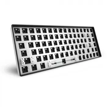 Sharkoon SKILLER SGK50 S3 Barebone Teclado Gaming - teclado gaming totalmente personalizável em layout 75%, Hot-Swap, iluminação RGB, layout QWERTZ