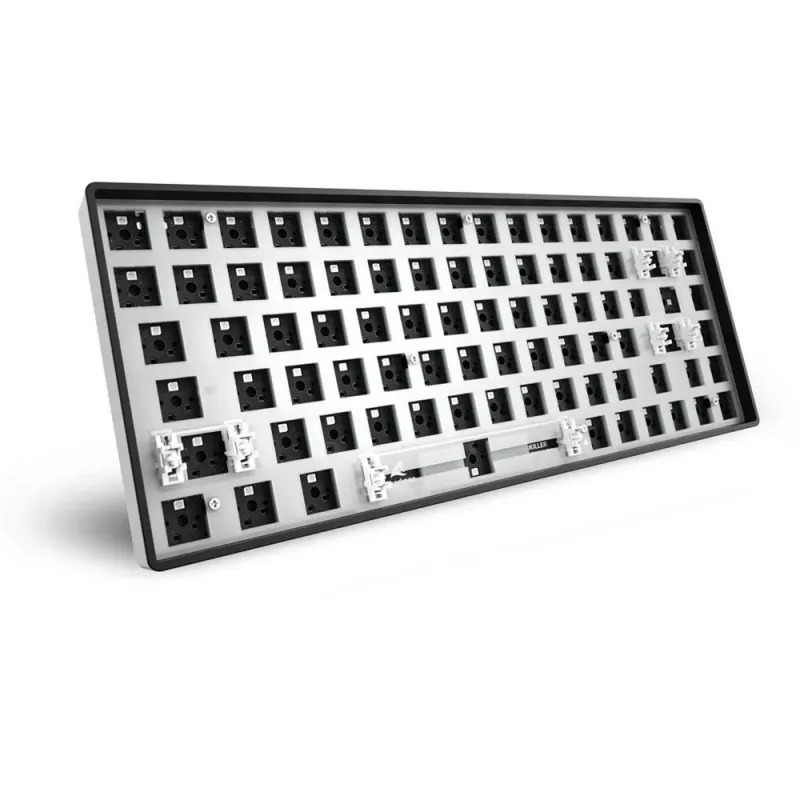 Sharkoon SKILLER SGK50 S3 Barebone Teclado Gaming - teclado gaming totalmente personalizável em layout 75%, Hot-Swap, iluminação RGB, layout QWERTZ