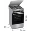 Gorenje GKS5C71XF fogão independente com forno prateado