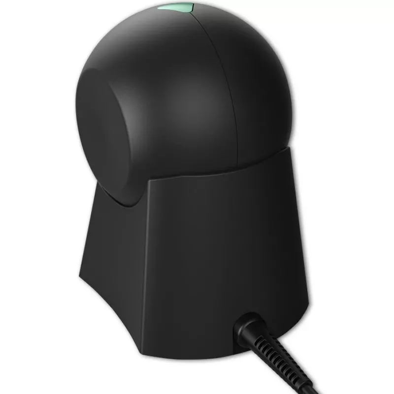 Qoltec 50857 leitor de códigos de barras de secretária com fio, 1D/2D, QR, USB, cabo de 1,75 m